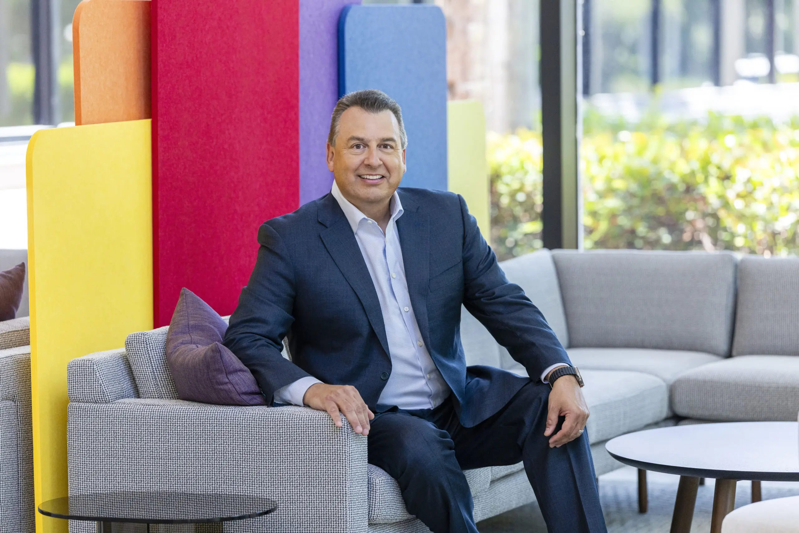 Comcast's Jeff Buzzelli is pictured in the West Palm Beach office.
