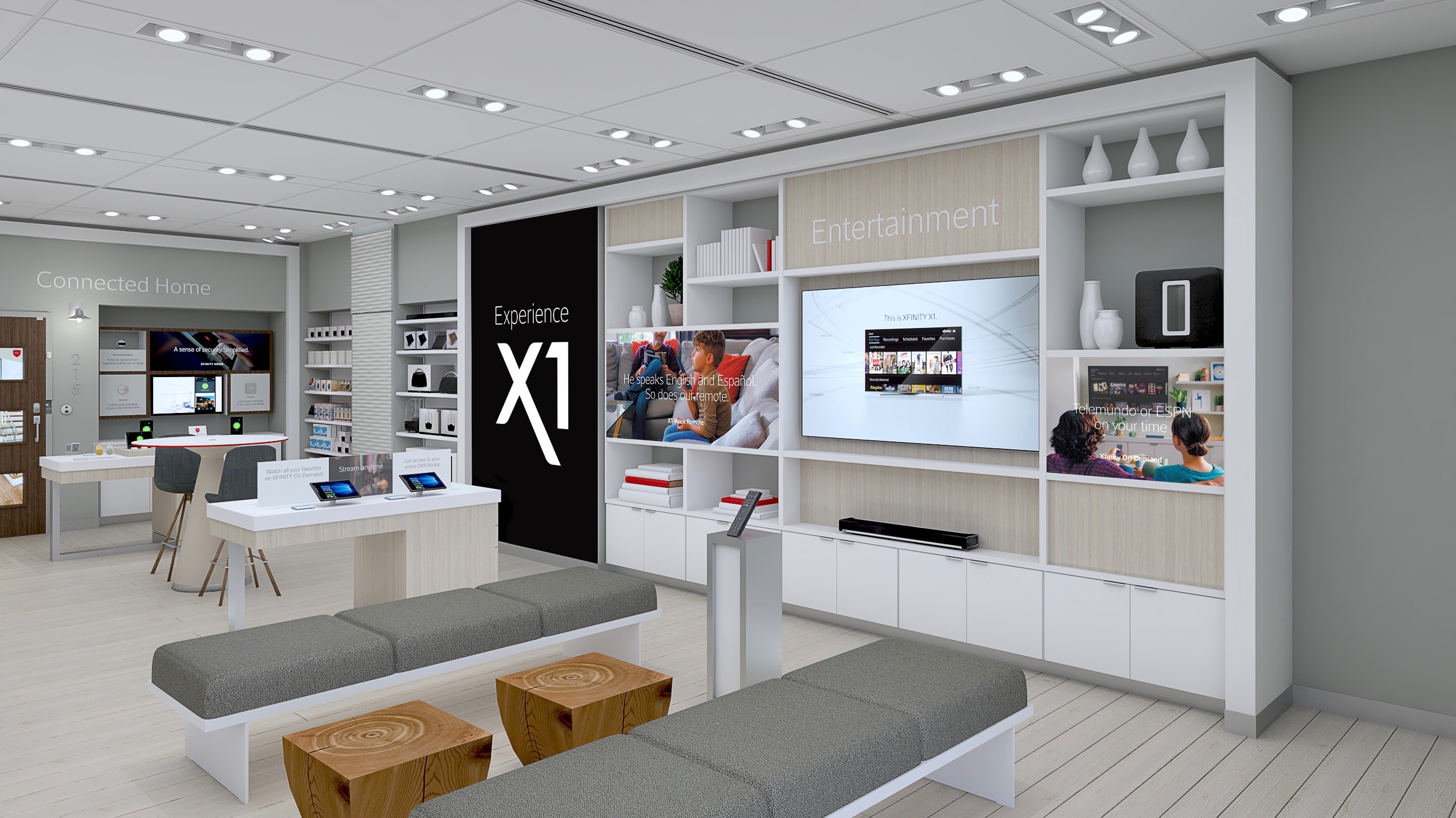 Interior of an Xfinity Store.
